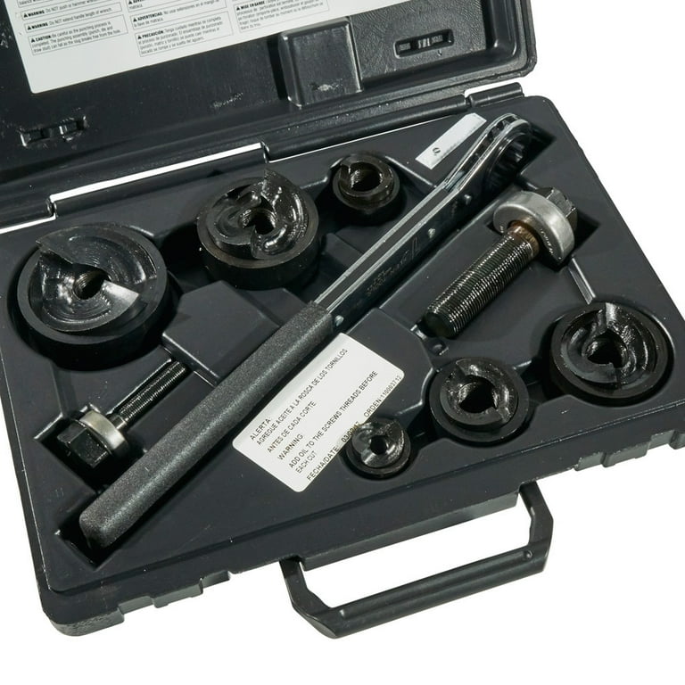 Klein Tools 53732SEN 8 Piece Knockout Punch Set with Wrench
