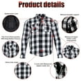 thumbnail image 3 of Dream Apparel Men's Long Sleeve Casual Shirt Armored Buffalo Plaid Flannel Shirt 100 % Cotton, 3 of 6