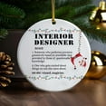 thumbnail image 3 of Christmas Ornaments Ornament Kits 2025- Interior Designer Ornament 2025, Interior Designer Christmas Tree Decor Ceramic Ornament, Holiday Keepsake, Ornament Gift Exchange, 3 of 3