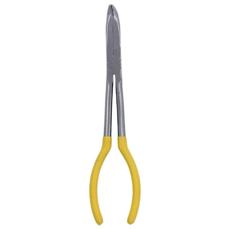 

Long Reach Plier 45# Steel Long Needle Nose Pliers Cable Wire Cutter for Repairing 11in Length90°