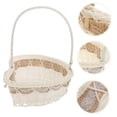 thumbnail image 2 of Wedding Basket Petal Storage Basket Handheld Flower Basket Heart Shape Basket, 2 of 4