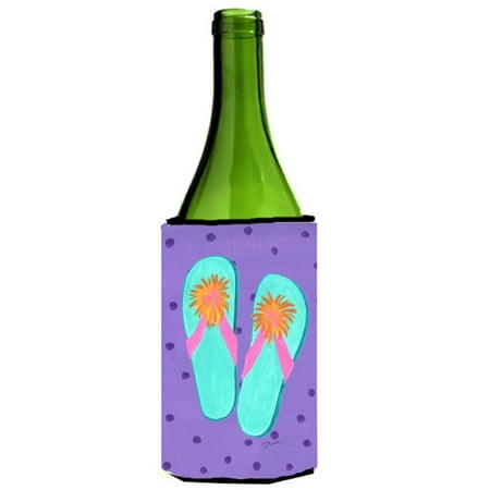 

Carolines Treasures LD6152LITERK Flip Flops Purple Wine Bottle Hugger