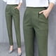 thumbnail image 2 of Pantalones de mujer elásticos de cintura alta y ajustados de primavera, pantalones harén de estilo coreano que combinan con todo, ropa exterior, holgados, de talla grande, ajustados, para chicas, 2 of 4