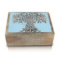 thumbnail image 3 of Great Birthday Gift Handmade Decorative Wooden Jewelry Box Tree Of Life Carving Jewelry Organizer Keepsake Box Treasure Chest Trinket Holder Watch Box Storage Lock Box Housewarming Gift, 3 of 7