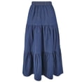 thumbnail image 5 of ZHOGXU Casual Midi Skirts For Women High Elastic Waist Relaxed Fit Party Club Wear, 5 of 5
