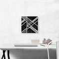 thumbnail image 2 of ARTCANVAS Art Deco White Lines on Black Gray Canvas Art Print - Size: 12" x 12" (0.75" Deep), 2 of 9