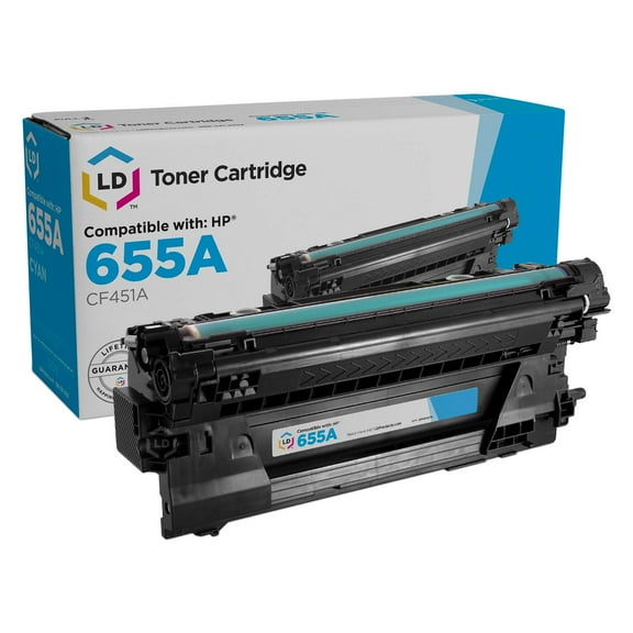 LD Compatible Replacement 655A CF451A Cyan Laser Toner Cartridge for HP M652 M653d M681 M682