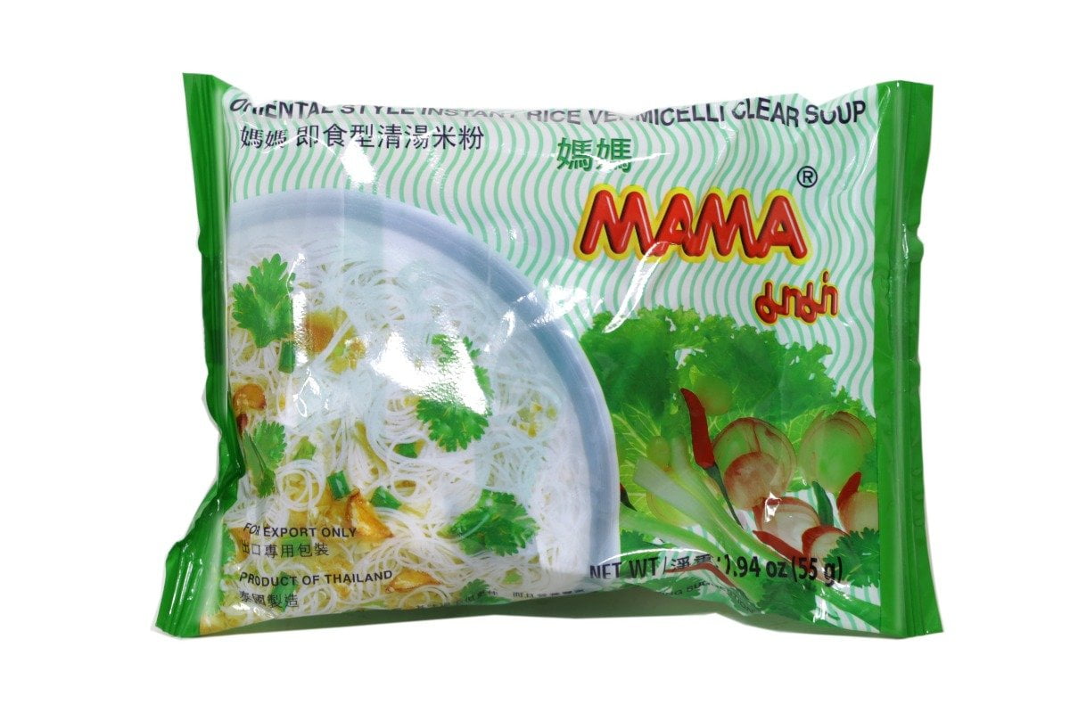 MAMA Oriental Style Instant Rice Noodles Vermicelli Clear Soup 9.7 oz (1.94 oz ea.) - 30 Packs