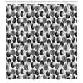 thumbnail image 3 of Ambesonne Vegetarian Shower Curtain, Engraving Style Figs, 69"Wx75"L, Black White, 3 of 3