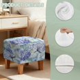 thumbnail image 7 of Jiueut Hummingbird Hydrangea Print Ottoman Slipcover, Folding Foot Stool Sofa Slipcovers Waterproof Covers for Square Footrest Stool with Elastic Bottom, 7 of 7