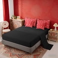 thumbnail image 5 of Erosebridal Bohemian Red Paisley Bedding Comforter Set, Hippie Elephant Queen Bedding Sets, Black Reversible 7-Piece, 5 of 6