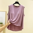 thumbnail image 2 of Women Home-style Tank Tops Zaewscy Women's Casual Home-style Short-sleeved Top With No Sleeves And A Padded Chest Piece Pink S, 2 of 6