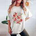 thumbnail image 5 of LEBONYARD Womens Tops Plus Size,Women's Fashion Summer Round Neck Drop Sleeves Leisure Short Sleeve Fruit Printing Tops White S, 5 of 7