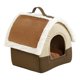 thumbnail image 3 of Casa Portátil para Perros Y Gatos, Nido Antideslizante para Mascotas, Suministros para Mascotas con Asa, Cama para Perros Y Gatos de Interior, Cueva C Techo de Brown L, 3 of 9
