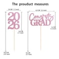 thumbnail image 5 of Decoraciones para Cupcakes de Graduación SakFestivo 36 PCS Rosa 2026, 5 of 5
