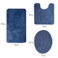 thumbnail image 3 of Bathroom Rug Set  3 Pieces Shaggy Soft Non-Slip Mats Absorbent Toilet Mat Rectangular Area Rug  U-Shaped Bath Mat  Elongated Toilet Lid Cover (Red), 3 of 5