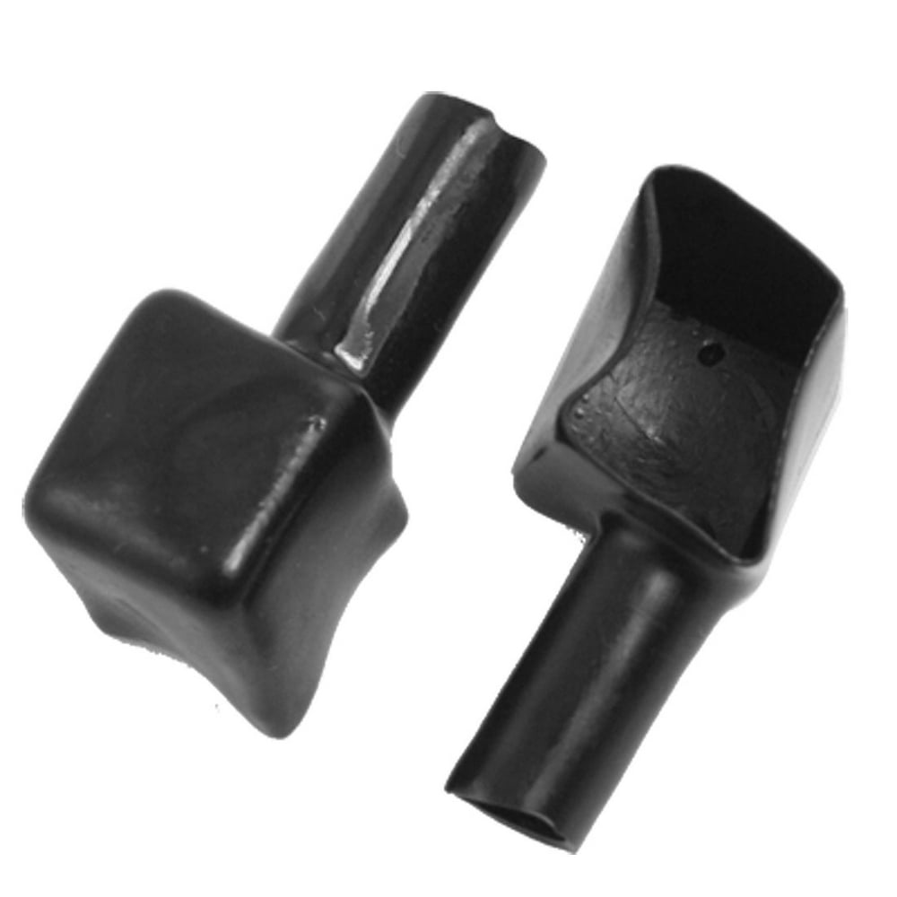 10 x Square Mouth Battery Cable Terminals Sleeves Boots Black f Auto