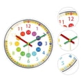 thumbnail image 2 of Reloj de pared para niños, silencioso, colorido, divertido, sencillo, para colgar en la pared del hogar., 2 of 6