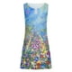 thumbnail image 4 of ICHUANYI Clearance Women's Fashion Sexy Vintage Round Neck Sleeveless Printed Round Dresses(Light Blue, XL) ICHUANYI WER2023080815432, 4 of 5