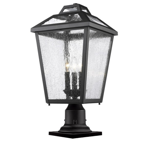 Z-Lite 573S-SL-LED Quadrate Modern 1 Light Outdoor Wall Sconce - Silver, Sand-blast glass