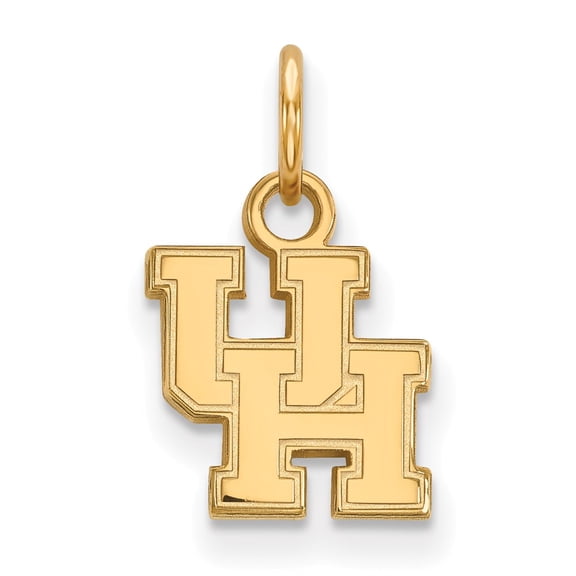 10K Yellow Gold Charm Pendant Texas NCAA University Of Houston 15 mm 10