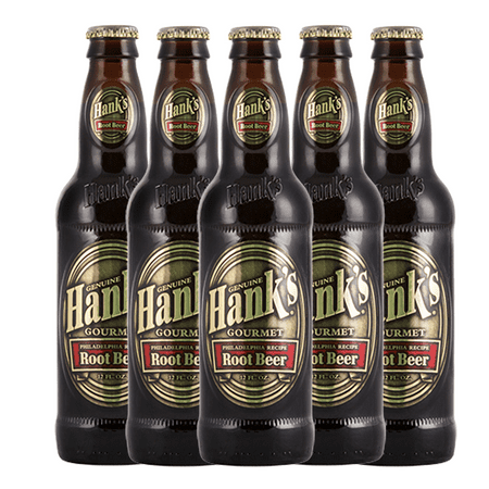 Hank's Genuine Gourmet Root Beer, 12 fl oz Bottles – Premium Craft Soda with Rich, Creamy Flavor – Authentic Philadelphia Recipe, Pack of 5