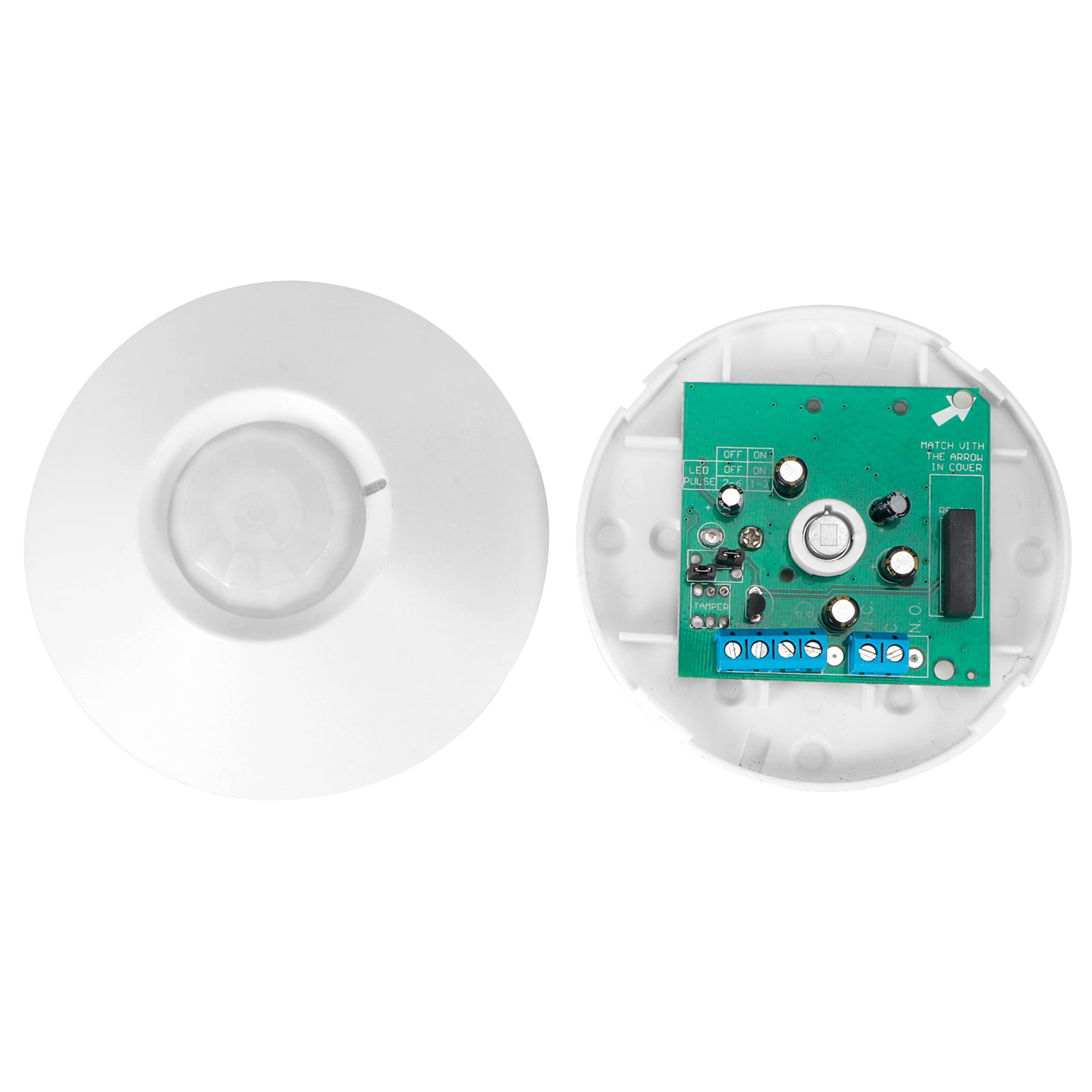 LHCER Ceiling Infrared Detector,Anti‑Theft Infrared Detector,Ceiling Type Anti-Theft Wired Infrared Motion Detector With Red LED Alarm For Home Security