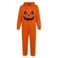thumbnail image 4 of Curuila Halloween Adult Jumpsuit Zipper Hallowmas Pumpkin Hooded Pajamas For Women And Men Party Comfortable Homewear Jumpsuit Size L, 4 of 4