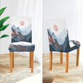 thumbnail image 3 of Yayeee 4 Pack Dining Chair Covers Stretch Parson Chairs Slipcovers Seat Protector, Art Mountain and Sun Pattern, 3 of 6