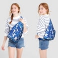 thumbnail image 2 of Tropical Flower Sling Backpack - Exotic Leaves & Blossom Pattern, Fashion Forward Crossbody Bag, 2 of 4