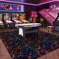 thumbnail image 2 of Joy Carpets Neon Lights Fun and Games 12' x 15' Area Rug in Color Fluorescent, 2 of 3