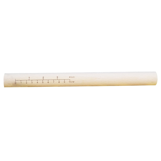 2 piezas de rodillo de masa de madera con rodillo de masa con herramienta para hornear fideos de pastel de fondant a escala