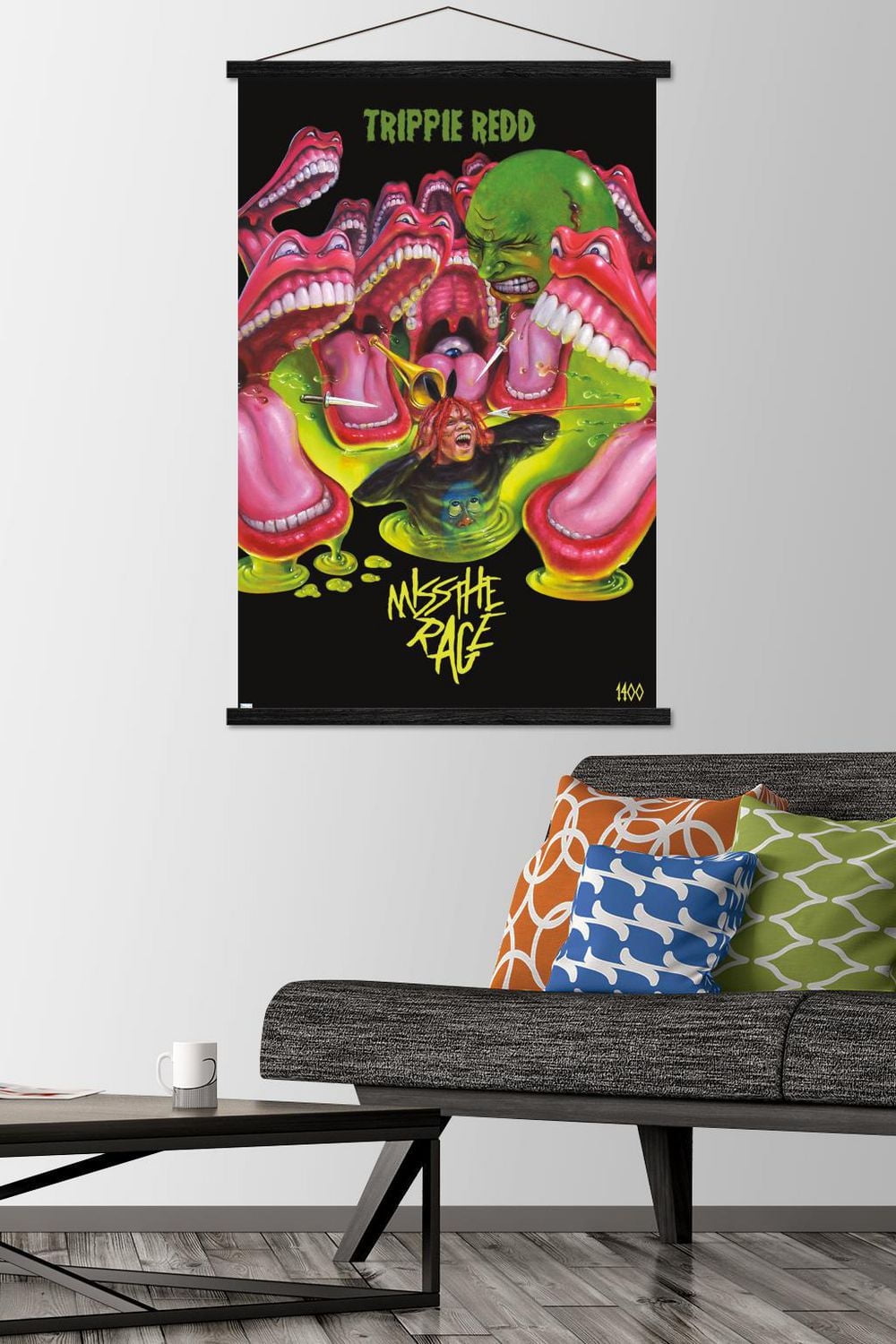 Trippie Redd - Miss the Rage Wall Poster with Magnetic Frame, 22.375" x 34"