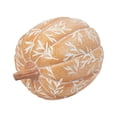 thumbnail image 3 of Large Etched Leaf Resin Pumpkin Decoration, Orange and White, 8", Fall by Way To Celebrate, 3 of 6