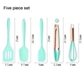 thumbnail image 2 of Juego de utensilios de cocina de silicona de 5 piezas, juego de utensilios de cocina resistentes al calor, utensilios de cocina., 2 of 5