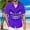 Dark Purple, variant on Menswear Western Cowboy Print Short Sleeve Button-Down Camp Shirt with Classic Collar for Everyday Casual Wear