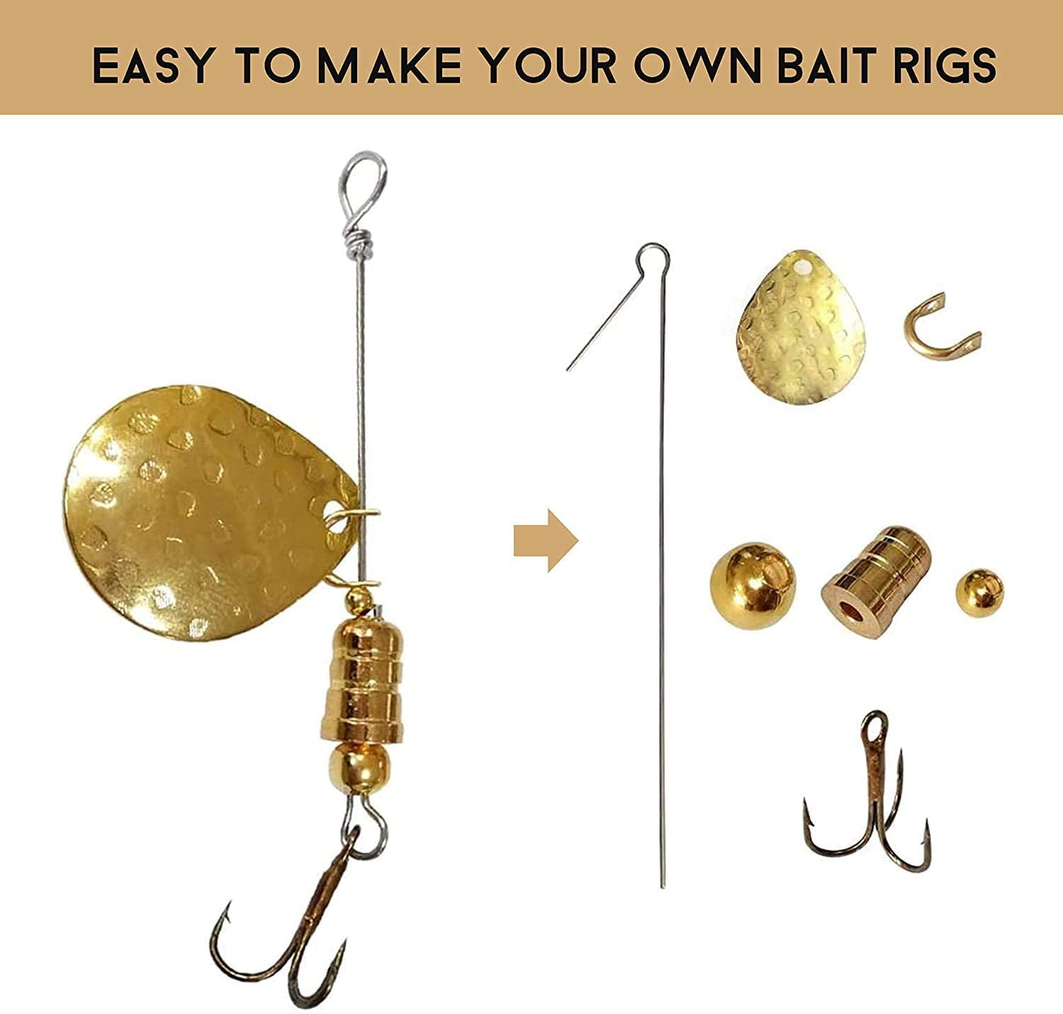 VanRolldex DIY Spinner Fishing Lure Kit for Trout, Bass