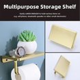 thumbnail image 4 of Brushed Gold Toilet Paper Holder with Shelf,Wall Mounted Bathroom Accessories Tissue Roll Dispenser with Detachable Frosted Crystal Acrylic Storage Shelf,Suit for Bathroom, 4 of 5