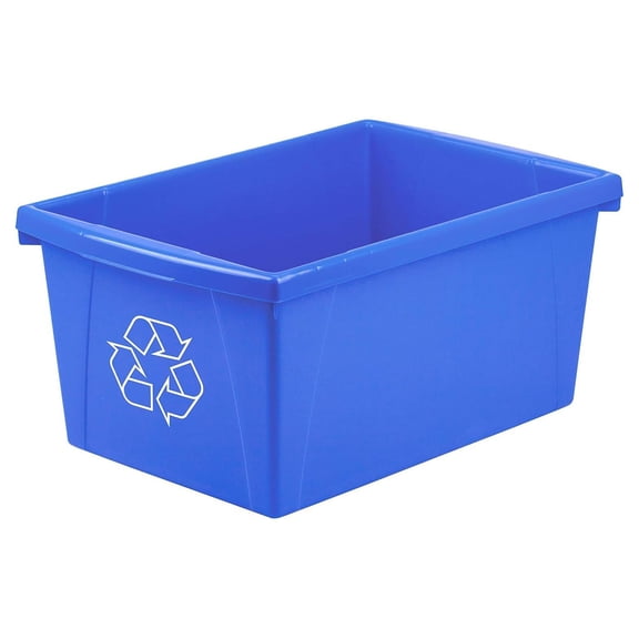 Drevy 5.5 Gallon (21L) Recycle Bin, 16.75 x 8.25 x 11.88 Inches, Blue (61517A06C)