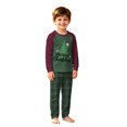 thumbnail image 2 of Onlypjs Family Christmas Pajamas Matching Sets Christmas Tree Graphic Raglan Tops Plaid Pants Holiday Sleepwear Loungewear for Couples, Men and Women, 2 of 5