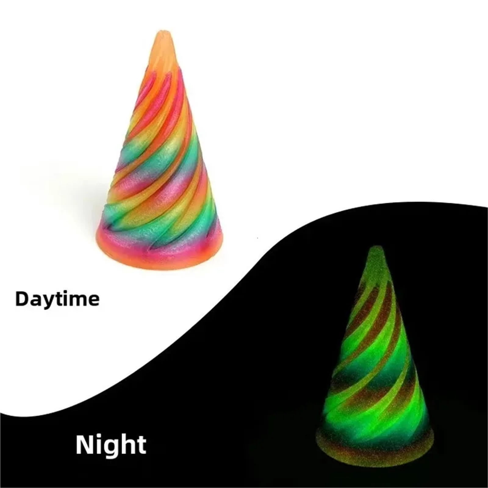 2pc 3D Printed Spiral Fidget  Decompression Spinning Three-Dimensional Structure Fingertip Dual Color Stress Relief  Desk
