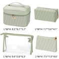 thumbnail image 2 of Set de bolsas de maquillaje Hedume Waterproof Leather Travel (paquete de 4), 2 of 4