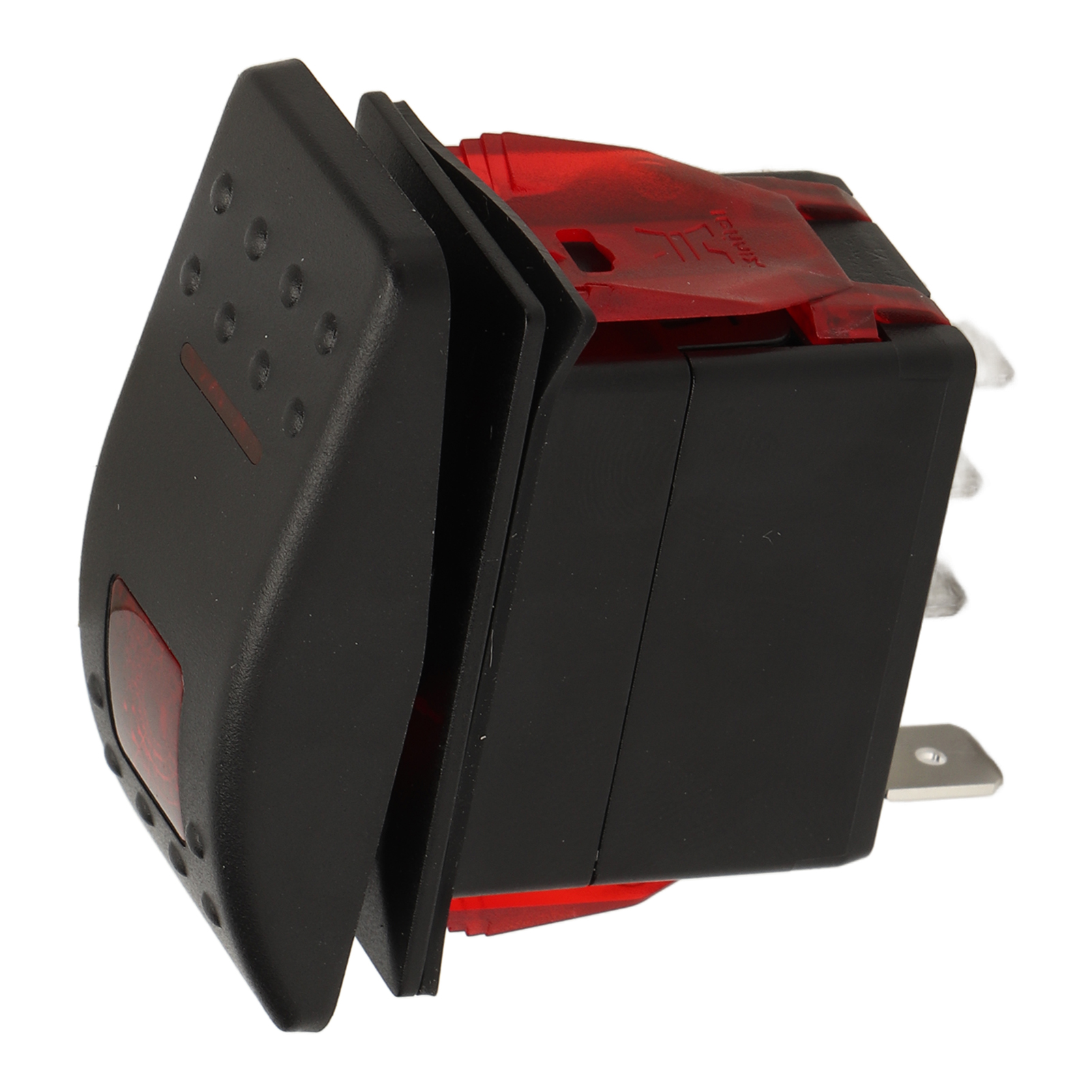 Marine Rocker Switch, SPDT Boat Toggle Switch Red Indicator Light ON