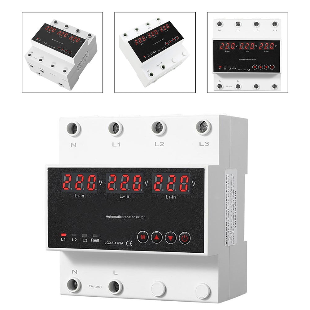 DAMIFU Automatic Transfer Switch with Adjustable Settings for Safe Power Usage 110V