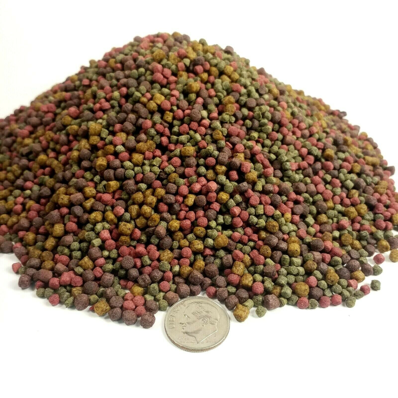 3mm - 1/8" 4-Type Ultra Mix, High Protein Floating Koi & Aquarium Fish Pellets…25-lbs