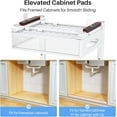 thumbnail image 2 of Under Sink Organizer, 2 Pack 2 Tier Pull Out Under Cabinet Organizer Shelf with Pad for Framed Cabinets, Metal Slide Out Under Sink Storage, Mesh Sliding Drawers for Kitchen Bathroom Laundry, White, 2 of 9