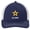True Navy Blue/White, variant on POW MIA Adjustable Adult Mesh Hat, Solid Black