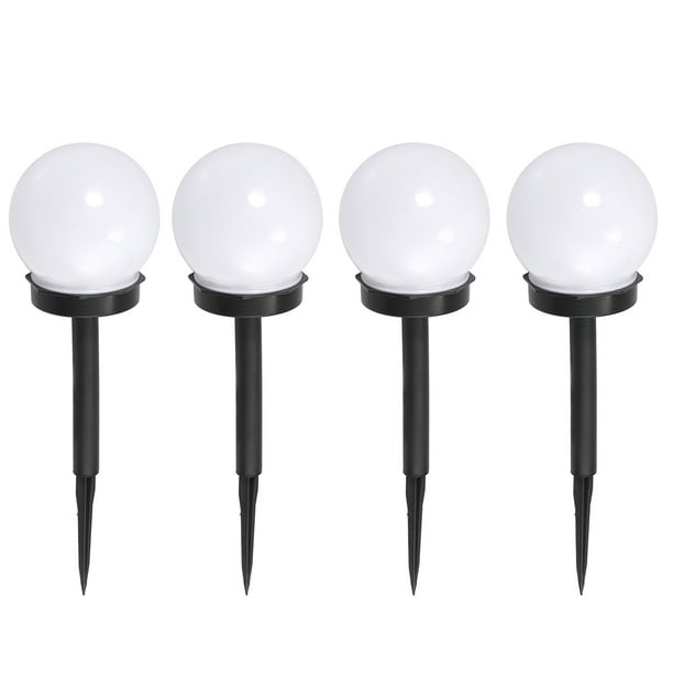 Cateissary 4 uds/1 ud. Bola de luz LED para exteriores, lámpara de suelo con energía Solar para jardín, Patio, paisaje, impermeable, luz de suelo en Iluminación y accesorios blanco 10x33cm Cateissary HA7088-02B