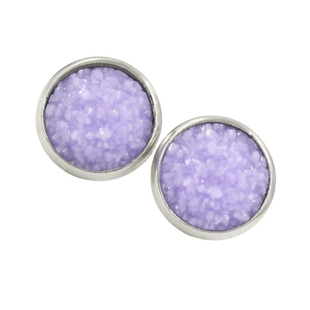 Minnieouse Pendientes Gotas para los oídos de acero inoxidable Galvanoplastia fina Superficie lisa Ligero Pendientes Magnífico regalo para boda Ropa, zapatos y accesorios Miscelánea Lavanda Minnieouse AP009493-11B