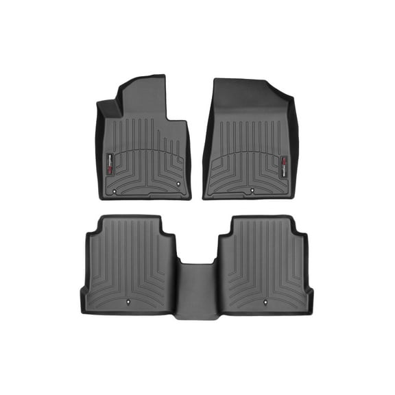 WeatherTech Custom Fit FloorLiners compatible with 2017-2020 Kia Cadenza - 1st & 2nd Row, Black
